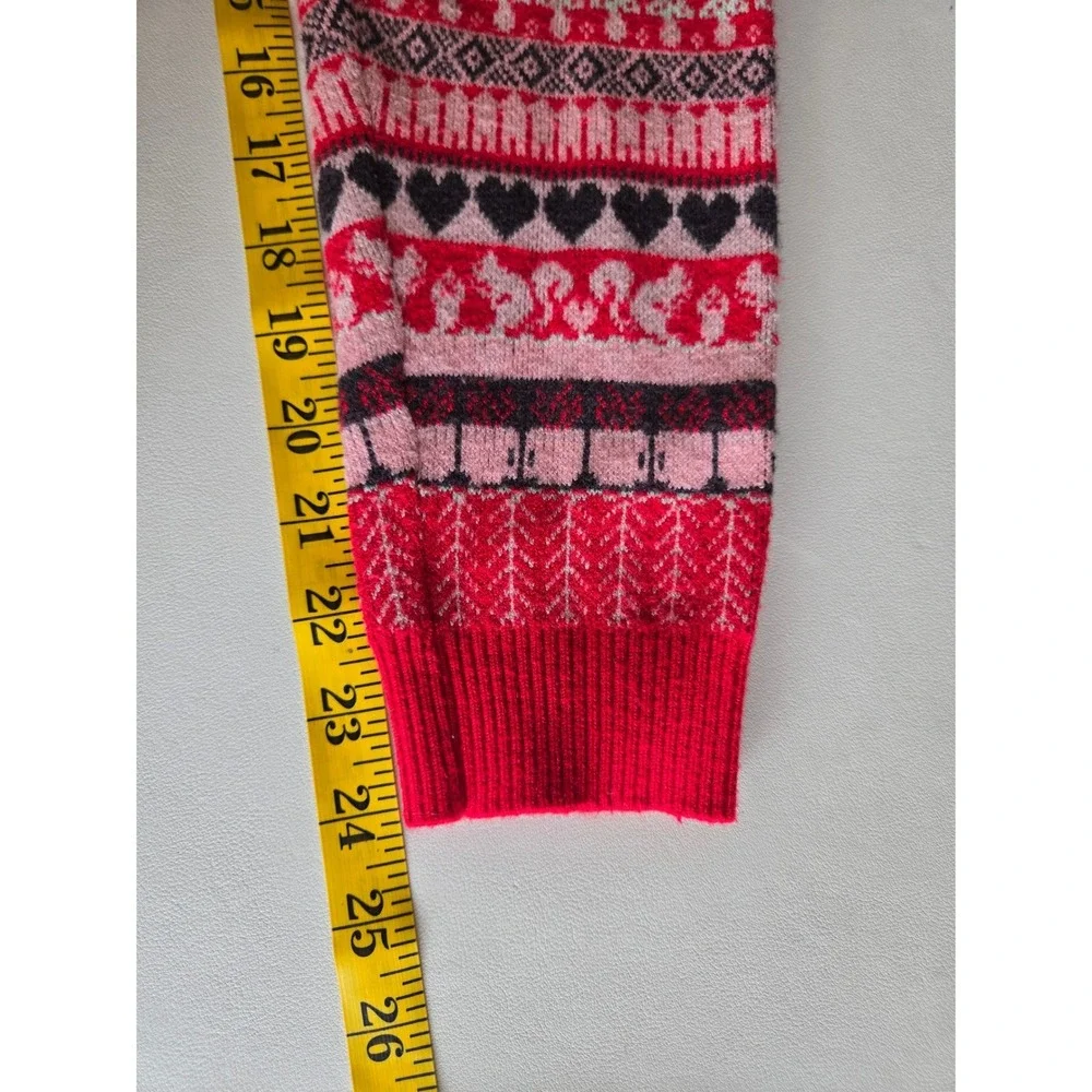 Free People FaLaLa Leggings Red Combo Fair Isle Knit S Cozy Christmas Nordic Ski